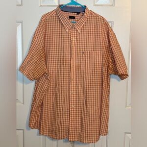 Arrow Men's Orange Checkered Button Down Shirt